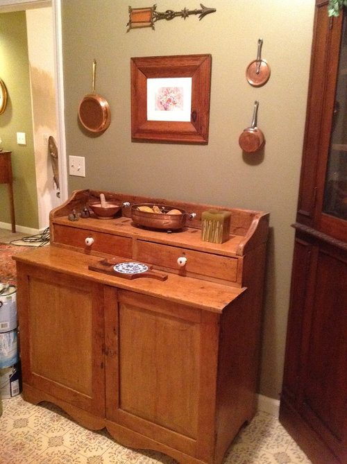 SW Sawdust walls with honey oak looking for coordinating neutral