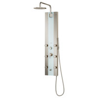 Tropicana ShowerSpa White Glass Shower Panel, 2.0GPM