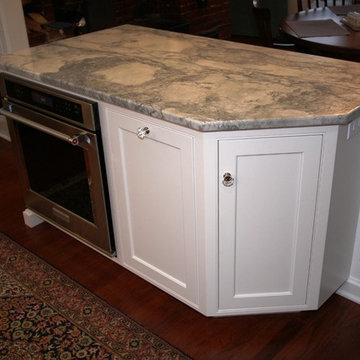 Classic White cabinetry, with super white Quartzite counters