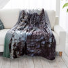 Sherpa Fleece Throw Blanket, Owl Print Pattern, by Lavish Home