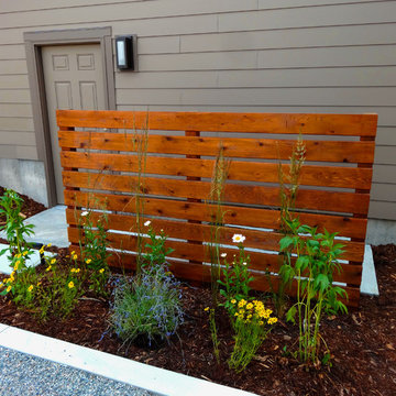 Cedar Slat Wall Screens Residential Utility Space