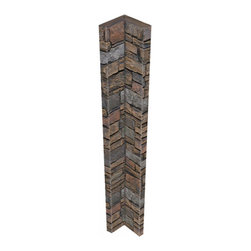 140-CT1-ALPINE DEEP STACKED STONE INSIDE CORNER - 48"H X 3&frac12;" W X 1 &frac12;"D - Wall Panels