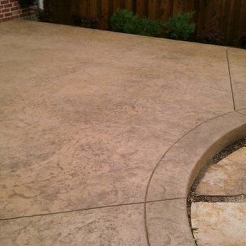 Concrete Brushed Stamped Stained