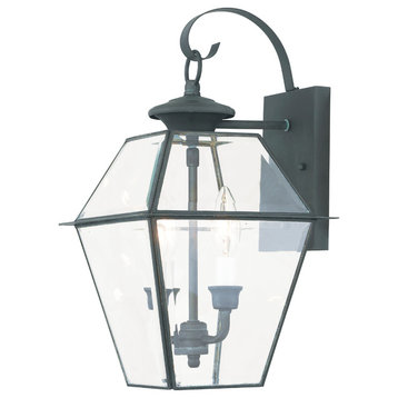 Westover Outdoor Wall Lantern, Charcoal