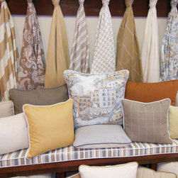 neutral and camel - Upholstery Fabric