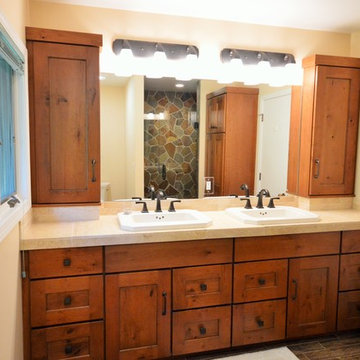 Plenty of space and light at the double vanity