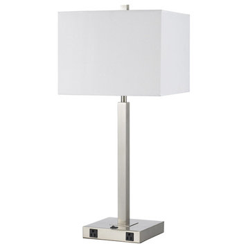 Signature 1 Light Table Lamp in Brushed Steel
