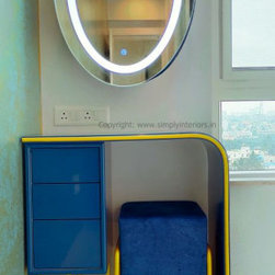Dressing Table polished in elegant navy blue - Dressing Tables