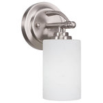 Toltec Lighting - Marquise 1 Light Wall Sconce, Brushed Nickel - Type of Bulb: Incandescent
