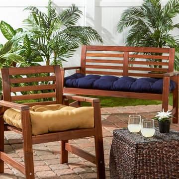 Teak Wood Chair and Loveseat with Mix and Match Cushions