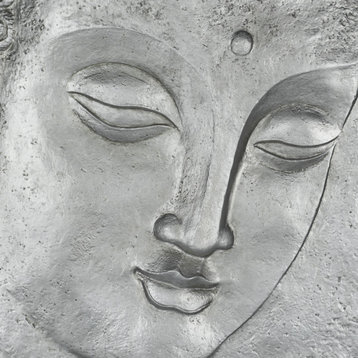 A Silver Buddha Plate Wall Décor