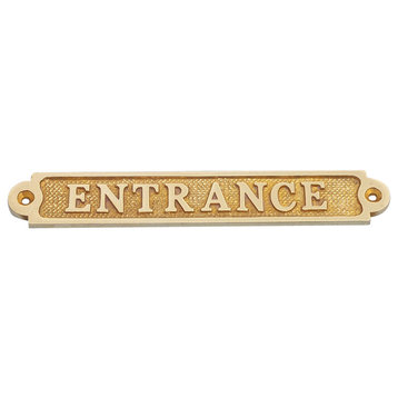 Zodiac/Nautical Entrance Door Sign, Brass, 6"
