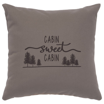 Image Pillow 16x16 Sweet Cabin Cotton Chrome