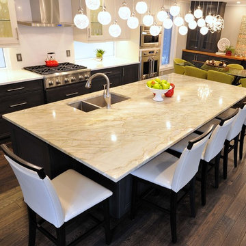 Ottawa Transitional Kitchen and stairs