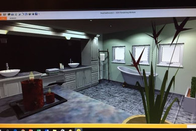 Inspiration for a modern bathroom remodel in Chicago