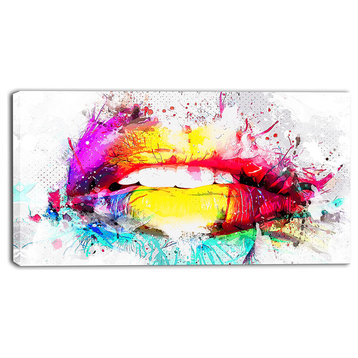 "Vibrant Lips" Canvas Painting