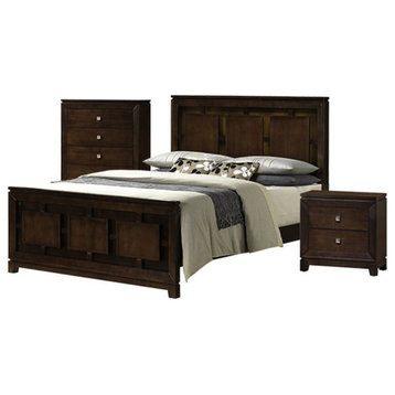 Picket House Furnishings Easton 3 Piece King Bedroom Set in Cherry