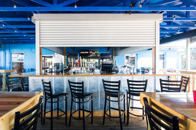 Seated home bar - coastal seated home bar idea in Other