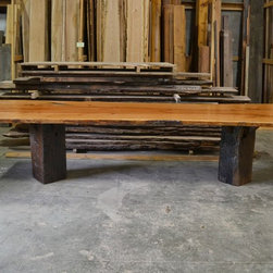 Live Edge Table with Barn Beam Base - Products