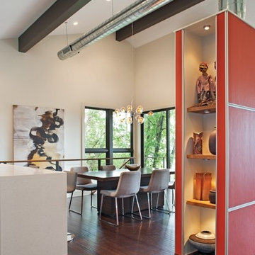 Modern addition to 60's Ranch House