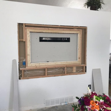 Custom in wall flush Tv mount