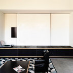 White and brown area rug