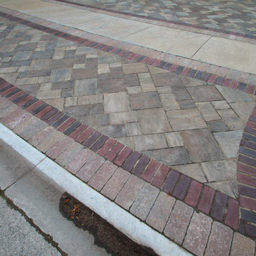 Brick Paver Driveway with Banding