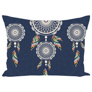 Bohemian Hanging Blue Dreamcatcher Throw Pillow, 20x20, Cover Only