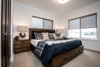 Minimalist bedroom photo in Other
