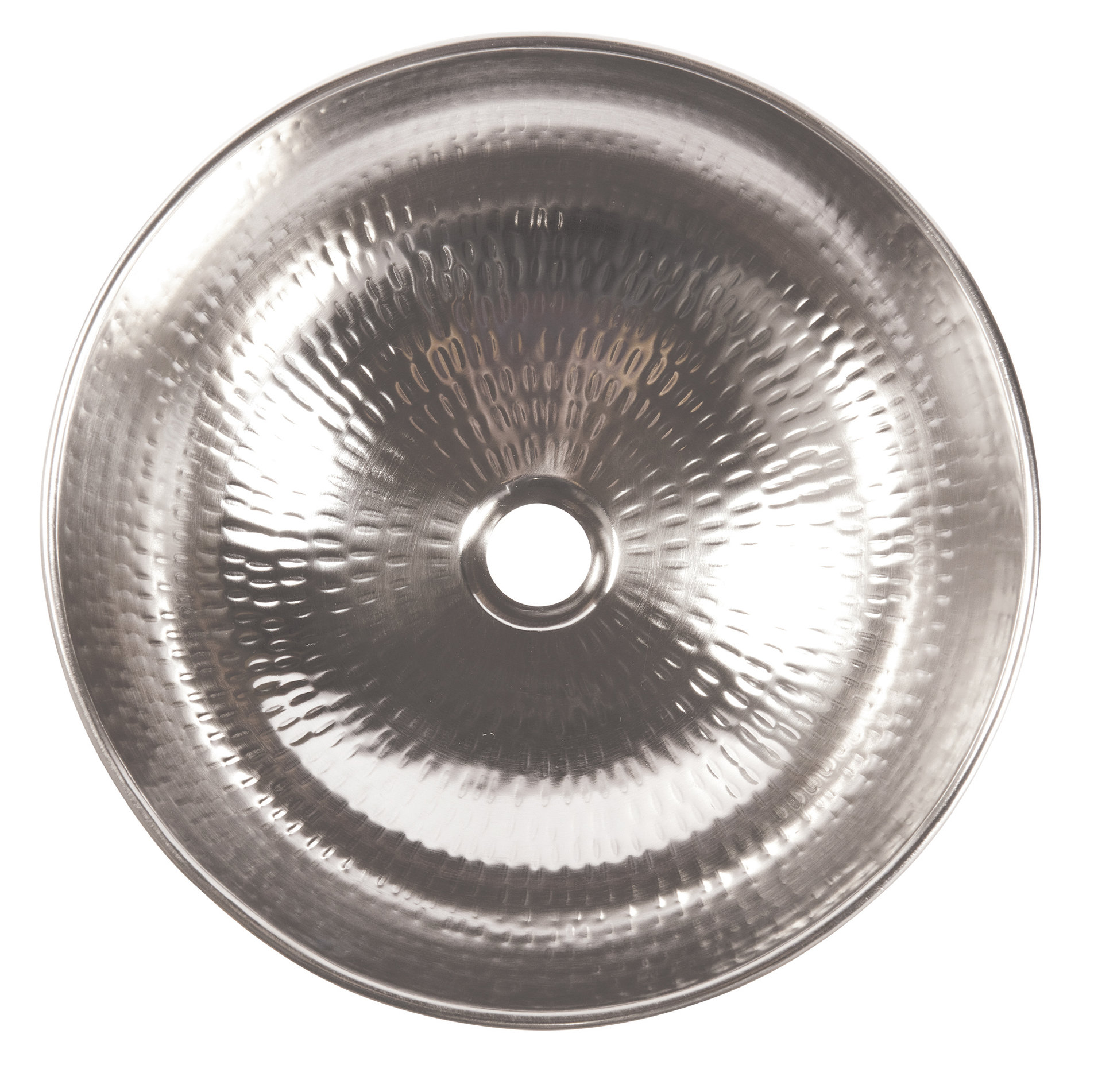 Bohr Nickel 14.25" Round Vessel Bath Sink with Ashfield Vessel Faucet Kit