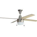 Craftmade - 48" Connery, Brushed Polished Nickel With Ash/Wenge Wood Blades - Craftmade's Connery ceiling fan offers a distinctively modern look - with state-of-the art performance to match. An integrated, energy-efficient dimmable LED light fixture shines with a lustrous warmth. The whisper-quiet 3-speed standard motor is reversible for year-round comfort.