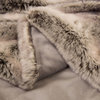 Ombre Grey Faux Fur Throw/Blanket