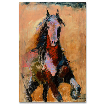 Joarez 'Golden Horse' Canvas Art, 22"x32"