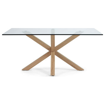 Tempered Glass Dining Table | La Forma Arya, Large