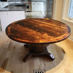 Round Reclaimed Wood Tables - Products
