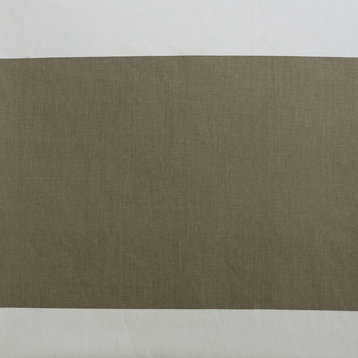 Thunder Tan & Off White Horizontal Stripe Fabric Sample, 4"x4"
