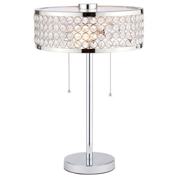 6002/2TL Julianna 12" 2-Light Indoor Chrome Finish Table Lamp