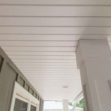 Naperville home with renovated exterior and gambrel roof.