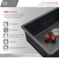 STYLISH 30 inch Graphite Black Single Bowl Undermount Stainless Steel Kitchen Si