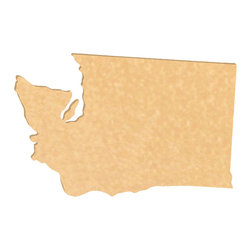 CuttingBoards.net - State Shaped Cutting Boards, Brown Richlite, Washington - Cutting Boards
