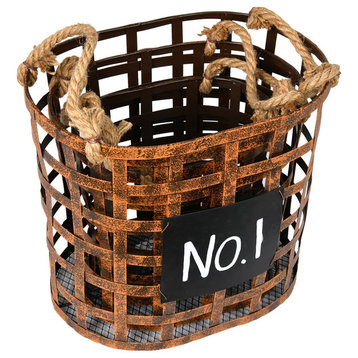Vickerman 10" Wire Chalkboard Oval Basket, Set of 3