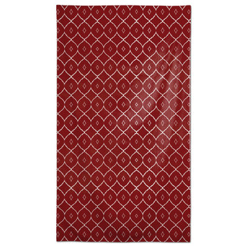 Cool Geo Pattern Red 58x102 Tablecloth