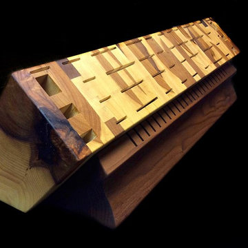 Custom made Knife block from Hickory