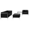 Flash Furniture Hercules Imagination Series Black Leather Loveseat, Chair And