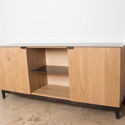 White Oak Steel Top Credenza - Buffets And Sideboards