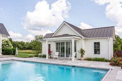 Example of a large minimalist pool design in Richmond