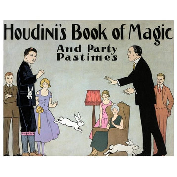"Houdini's Book of Magic and Party Pastimes" Print by Harry Houdini, 18"x15"
