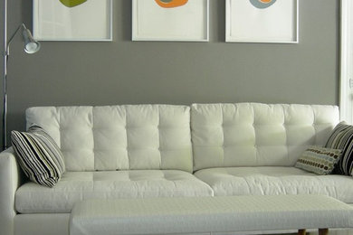 Example of a mid-century modern home design design in San Francisco