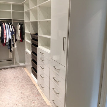 Master Closet with HIGH GLOSS accents