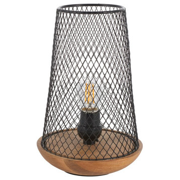 Safavieh Haynes Table Lamp Black/Natural Wood